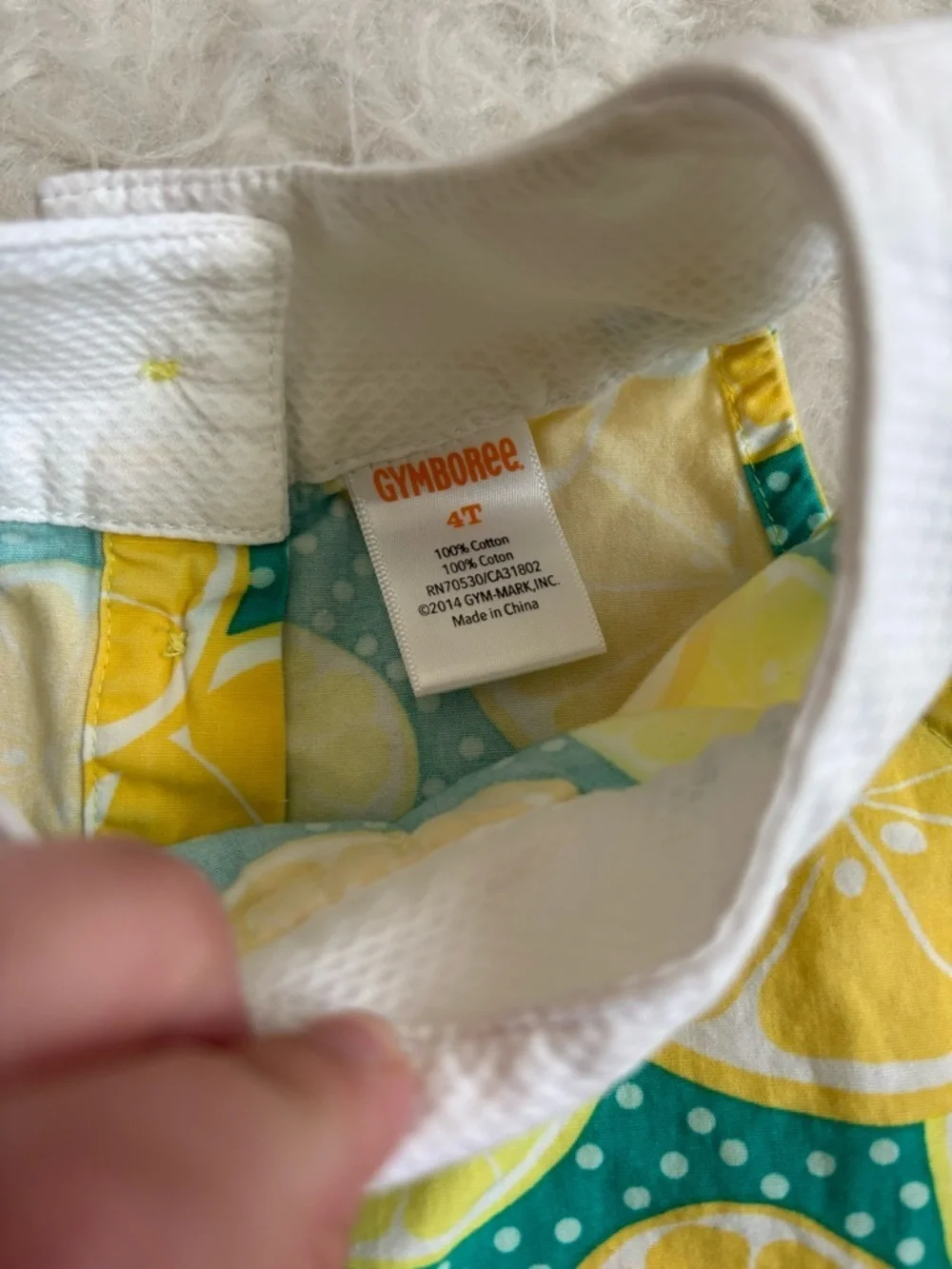 Gymboree Girls Bright Lemon & Citrus Print Summer Dress